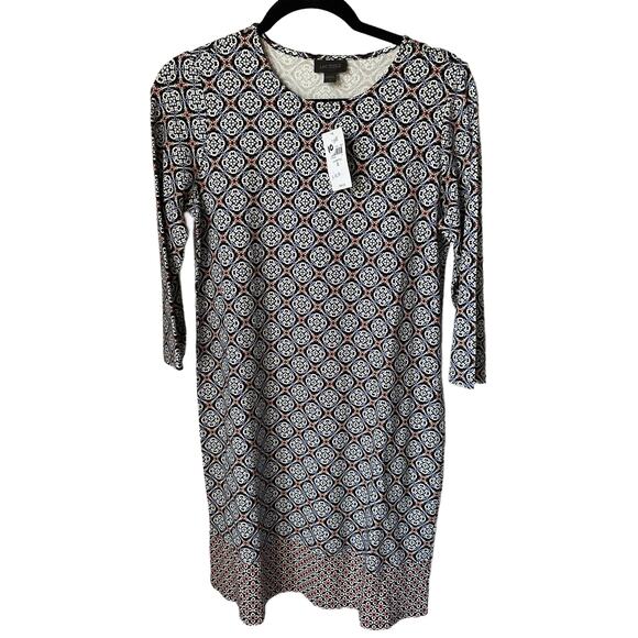 NWT J.Jill Wearever Collection Medallion Print Dress Size S ComfortCore EasyChic - Picture 1 of 6